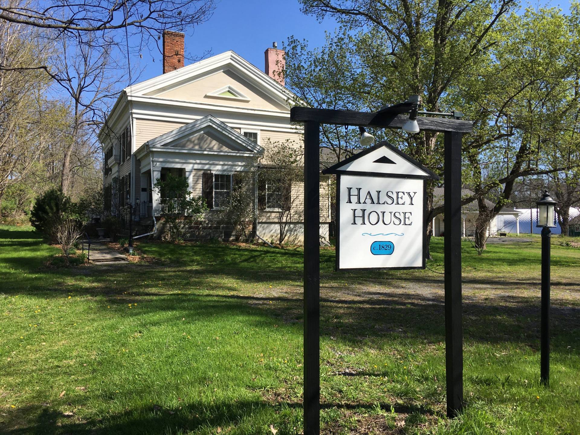 Halsey House front sign